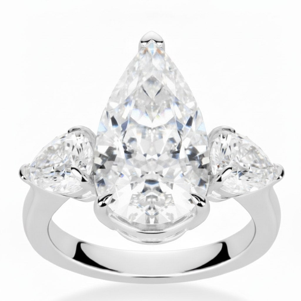 Pear of Perfection Small Silver Ring by Natkina