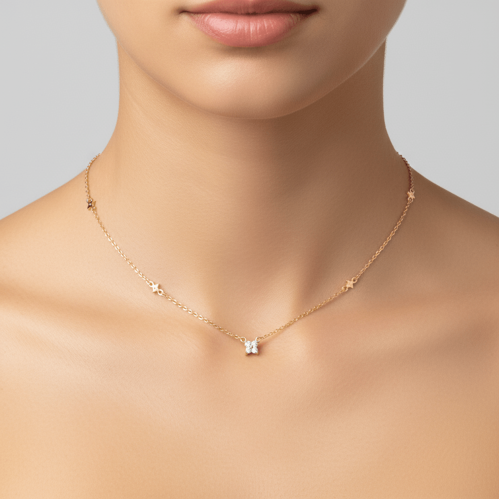 Petit Flower Silver Necklace by Natkina