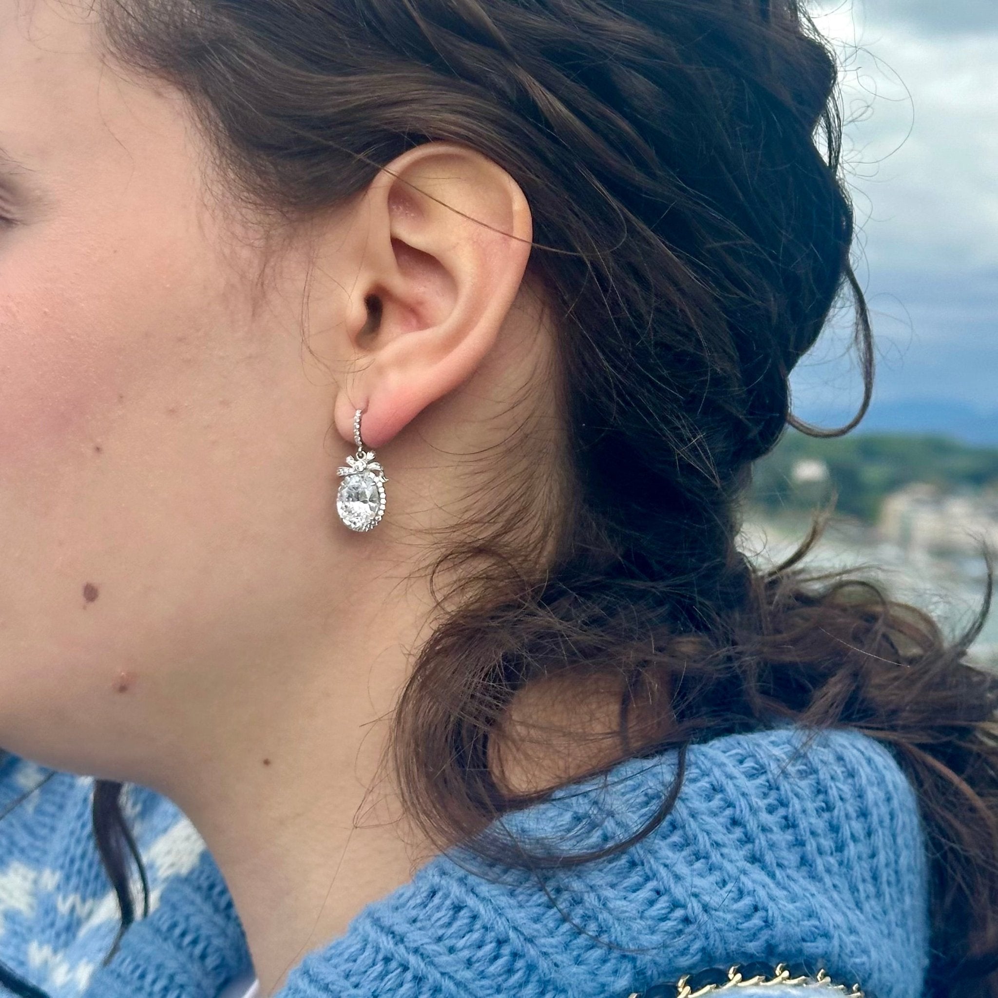 Pineapple Silver Earrings by Natkina