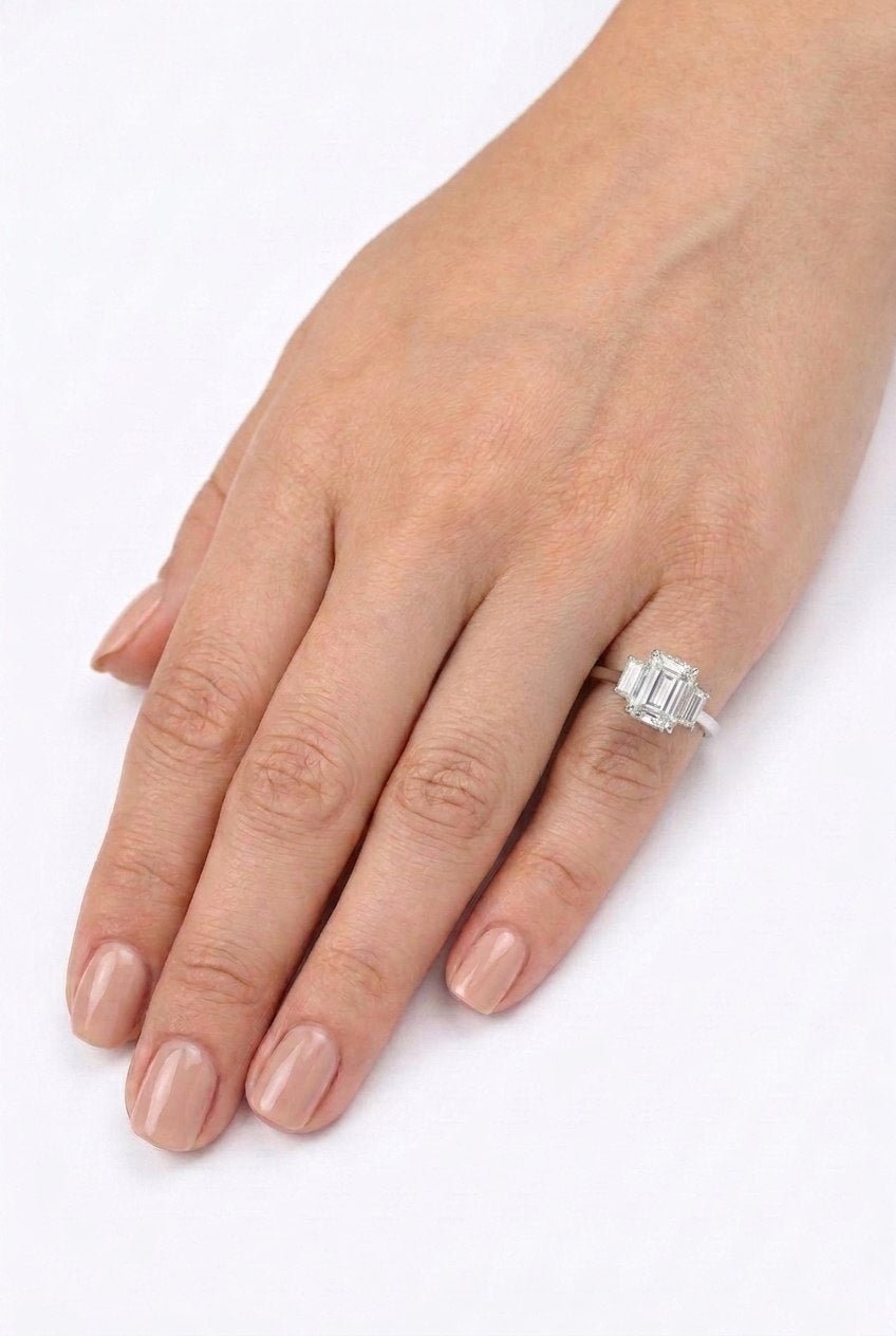 Radiant Three-Stone Ring by Natkina