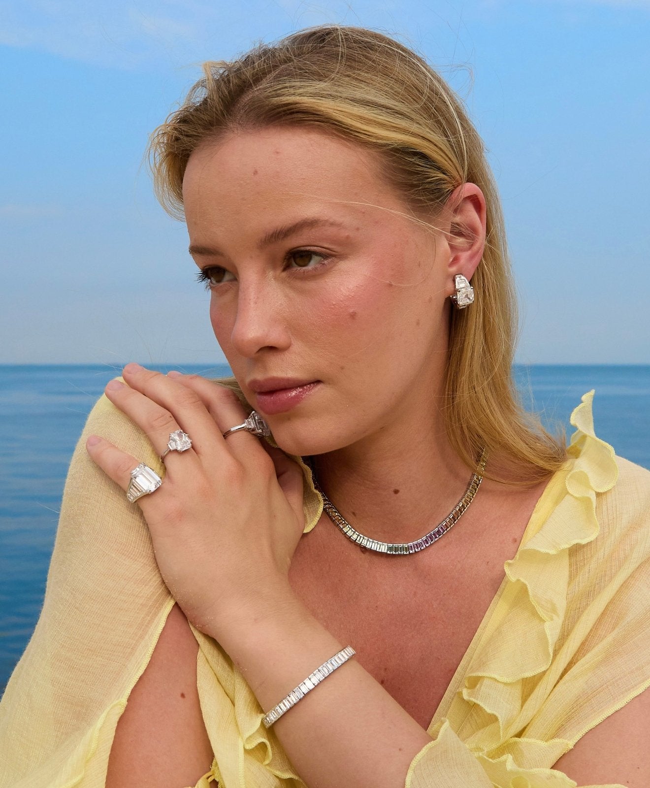 Radiant Three-Stone Ring by Natkina