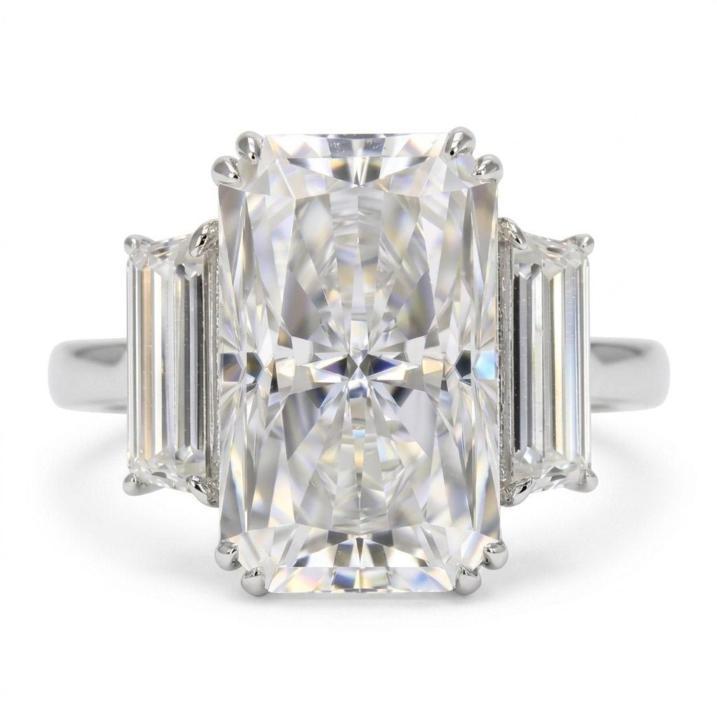 Radiant Three-Stone Ring by Natkina