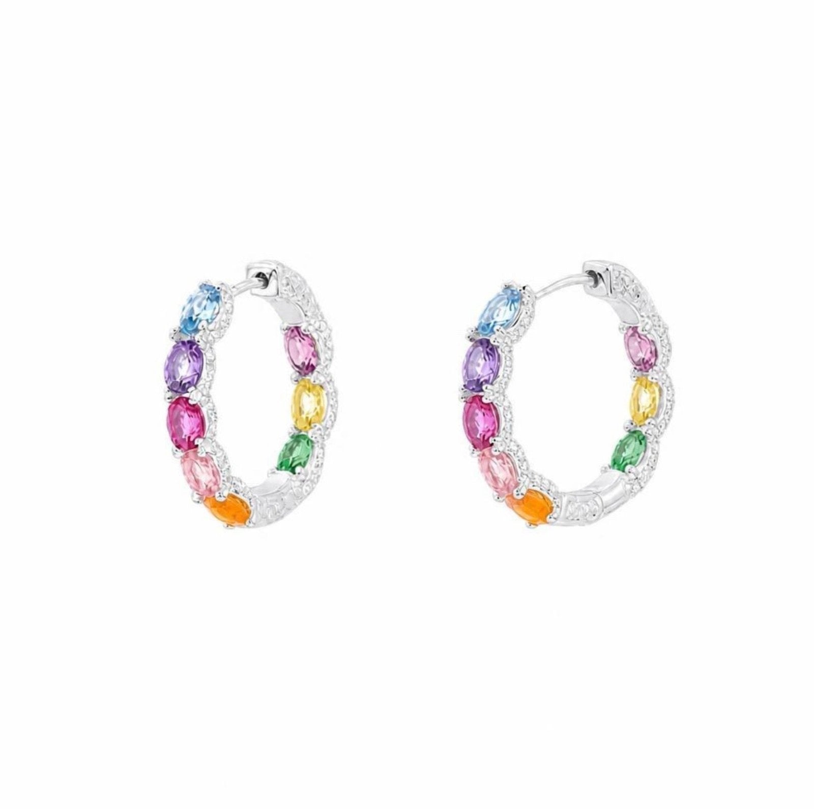 Rainbow Hoop Earrings by Natkina