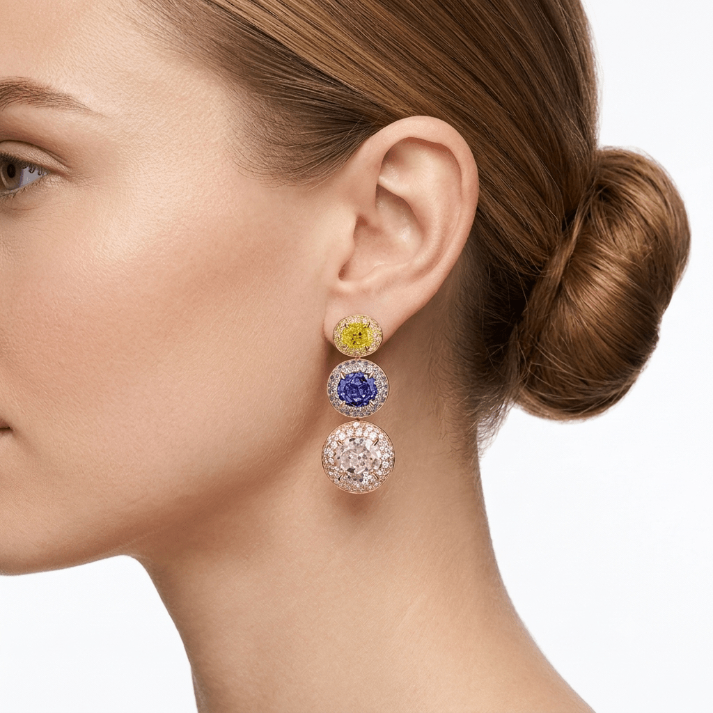 Rainbow Lollipop Silver Earrings by Natkina