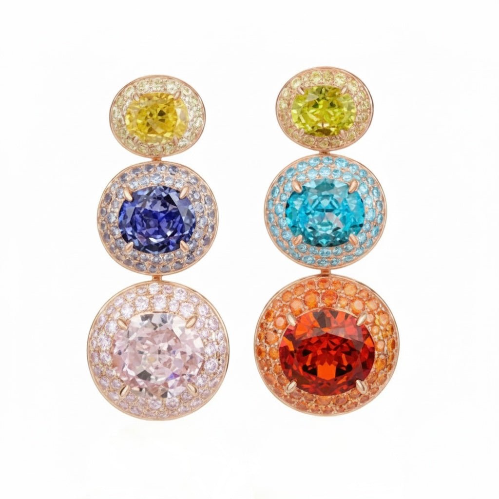 Rainbow Lollipop Silver Earrings by Natkina