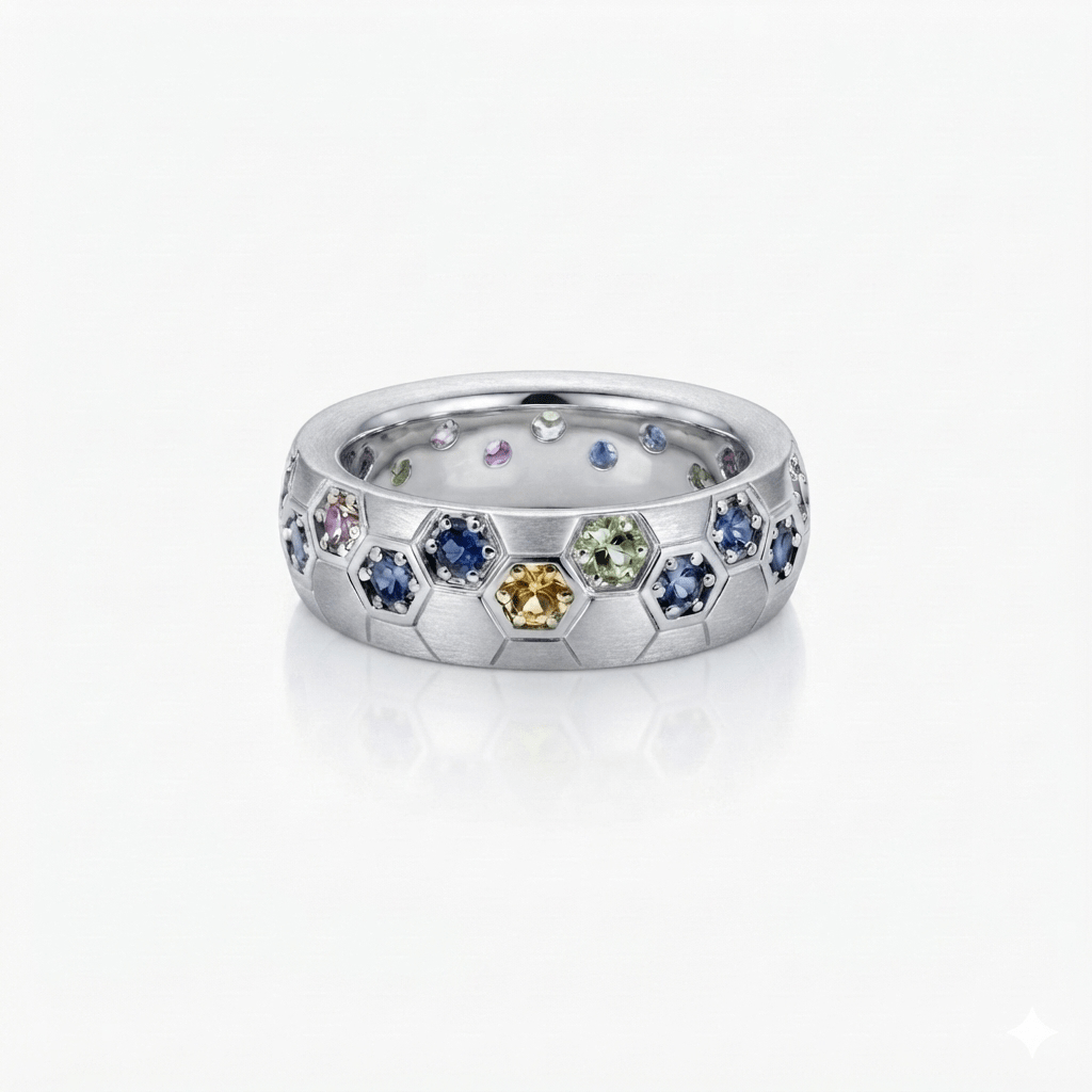 Rainbow Mosaic Ring by Natkina