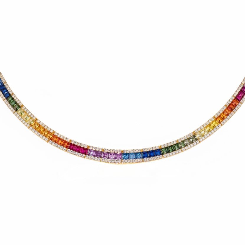 Rainbow Silver Necklace by Natkina