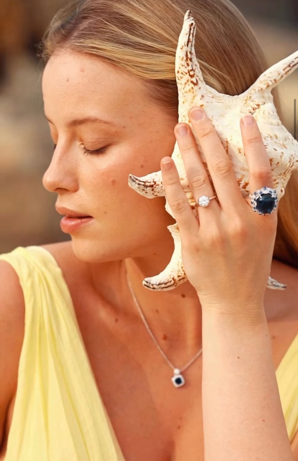 Sapphire Bloom Brass Necklace by Natkina
