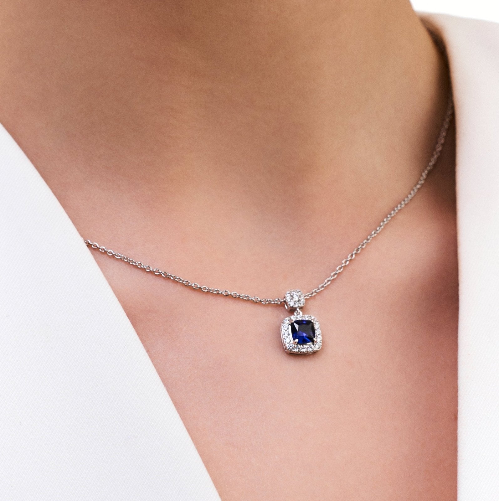 Sapphire Bloom Brass Necklace by Natkina