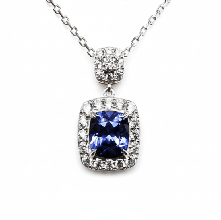 Sapphire Bloom Brass Necklace by Natkina