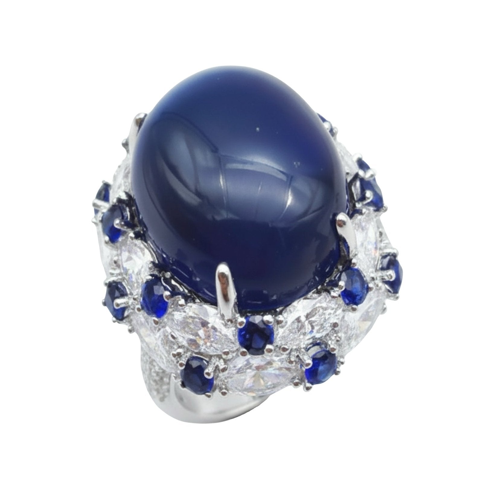 Sapphire Bloom Brass Ring by Natkina