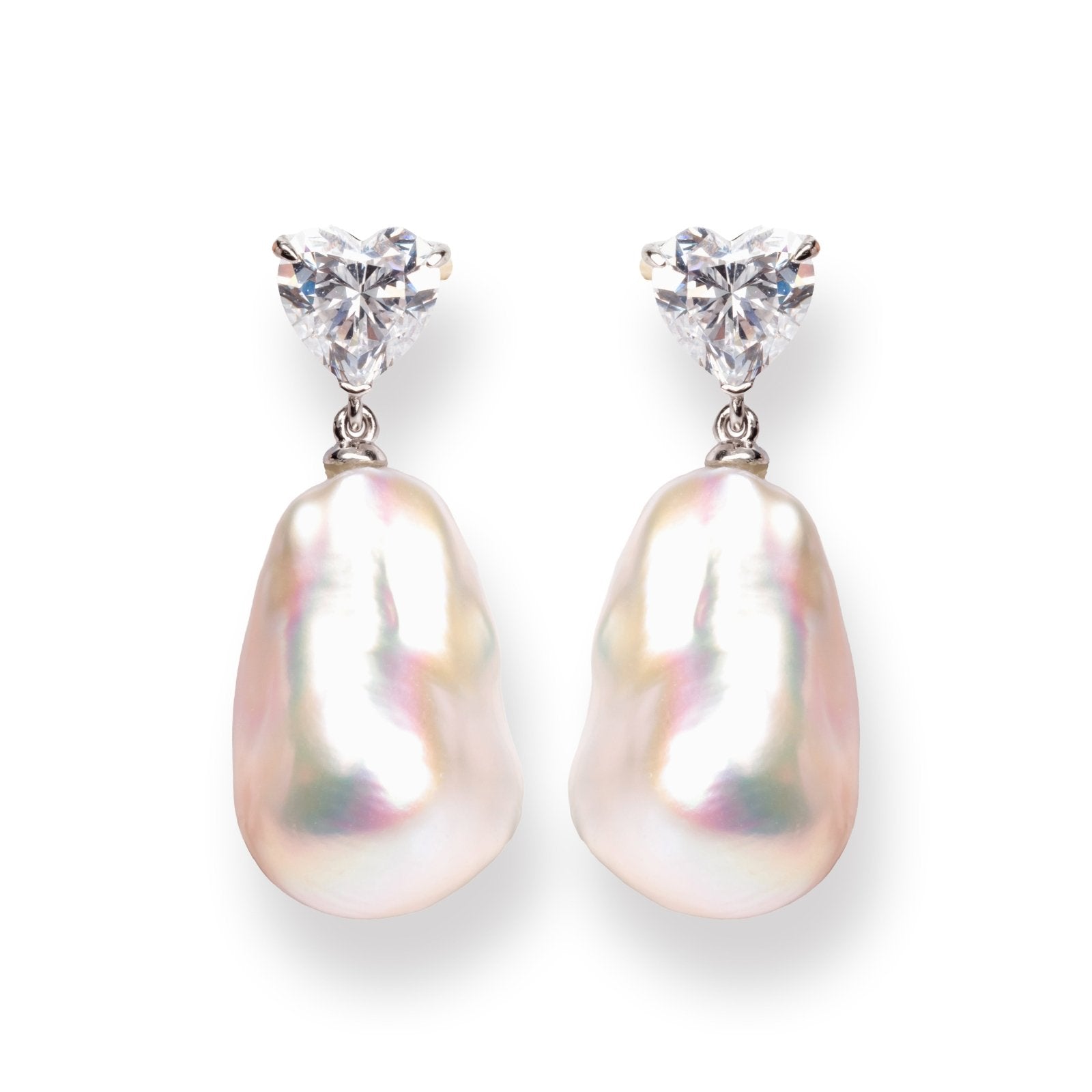 Silver Baroque Pearl Earrings by Natkina