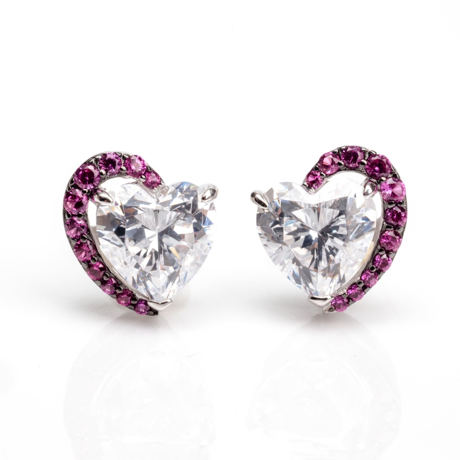 Silver Heart Earrings by Natkina