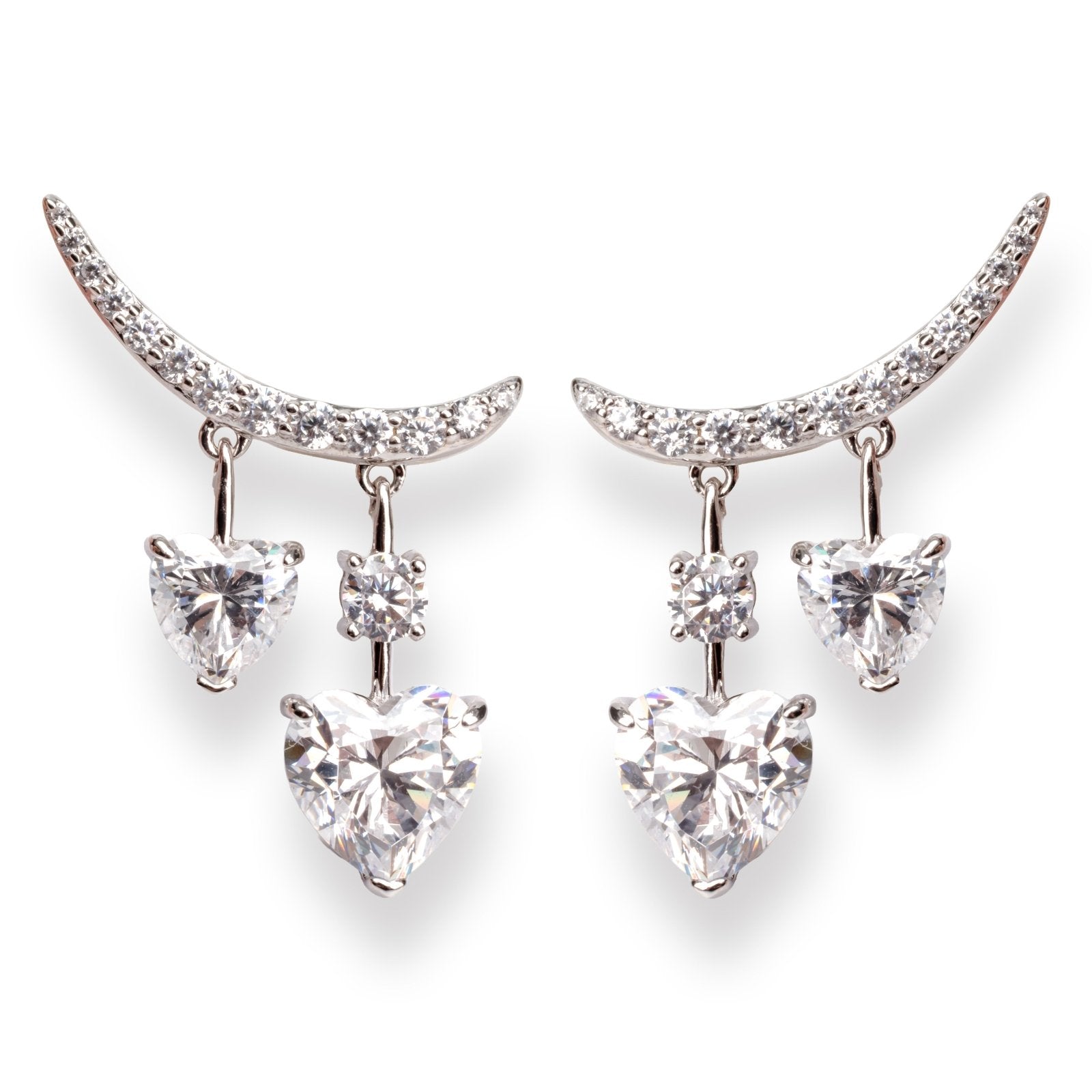 Silver Love Flow Earrings by Natkina