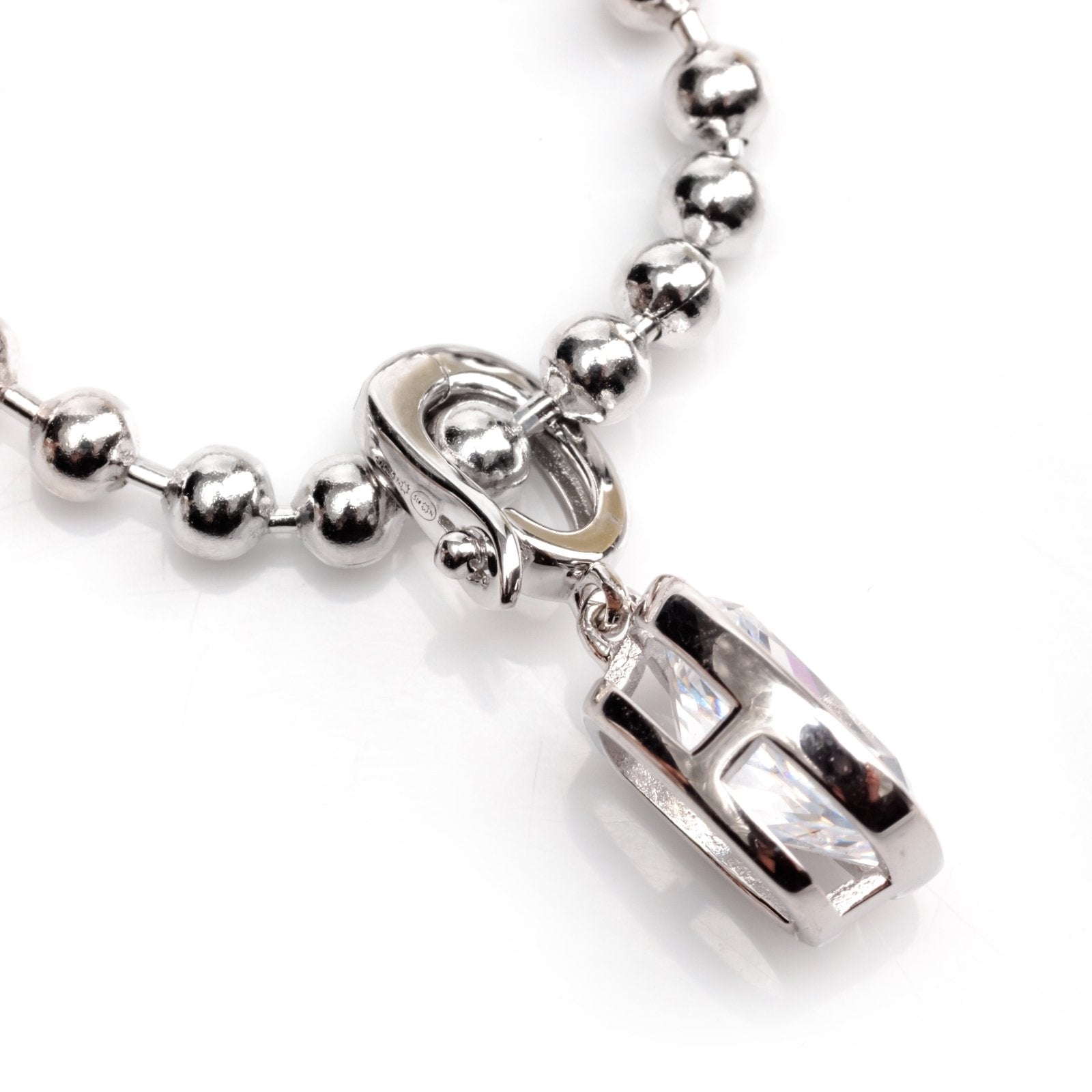 Silver Luminous Oval Necklace by Natkina