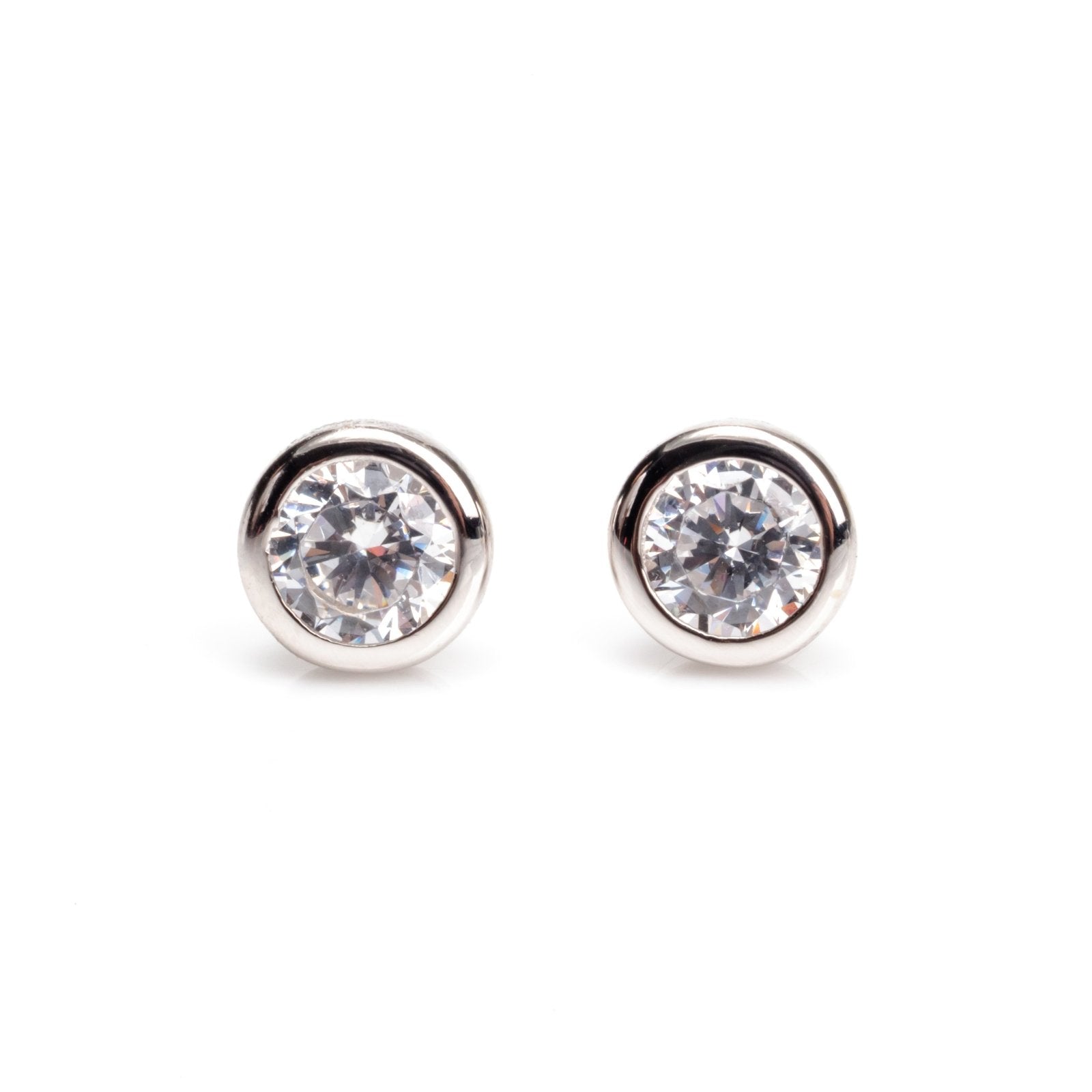 Silver Sparkle Stud Earrings by Natkina