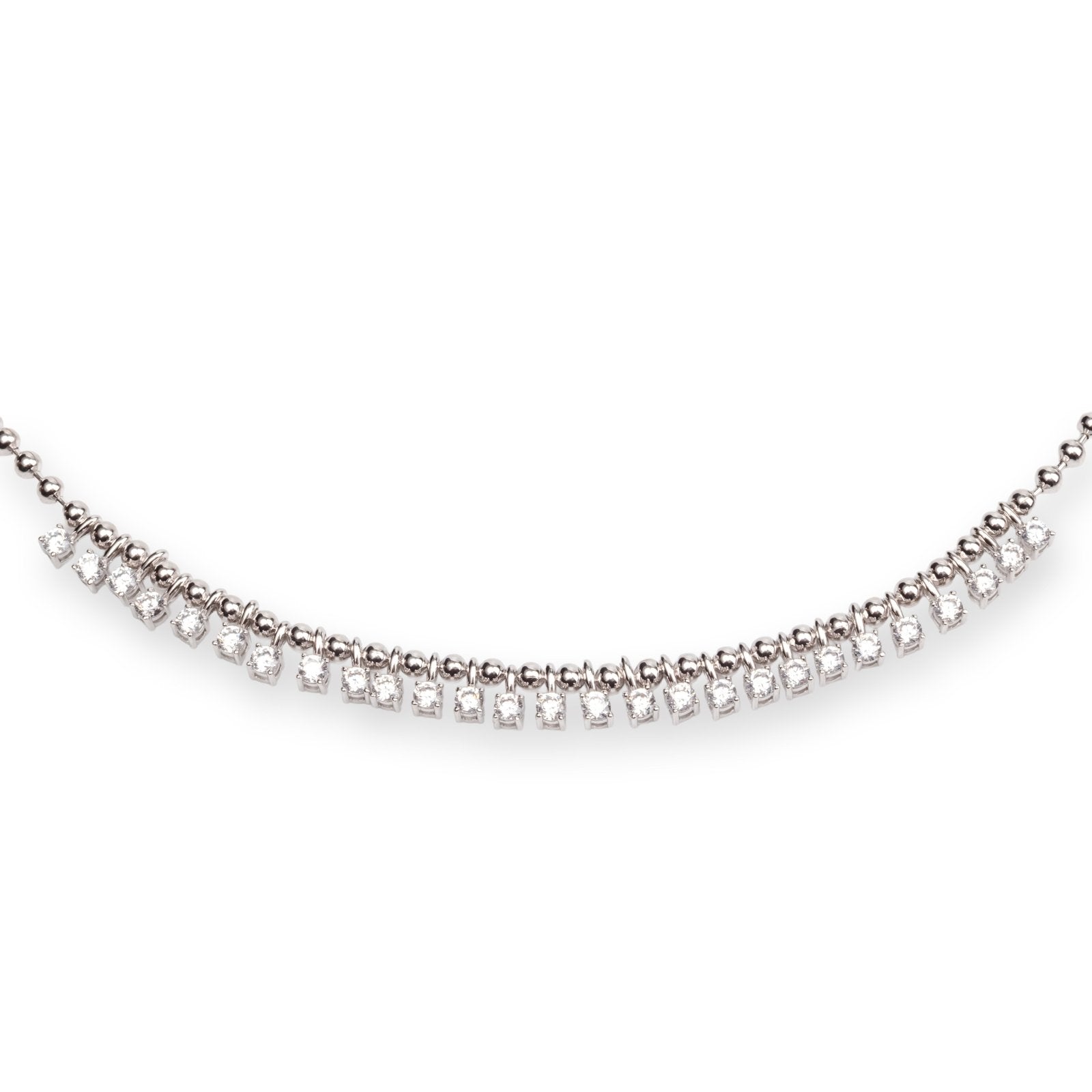 Silver Sparkling Necklace by Natkina