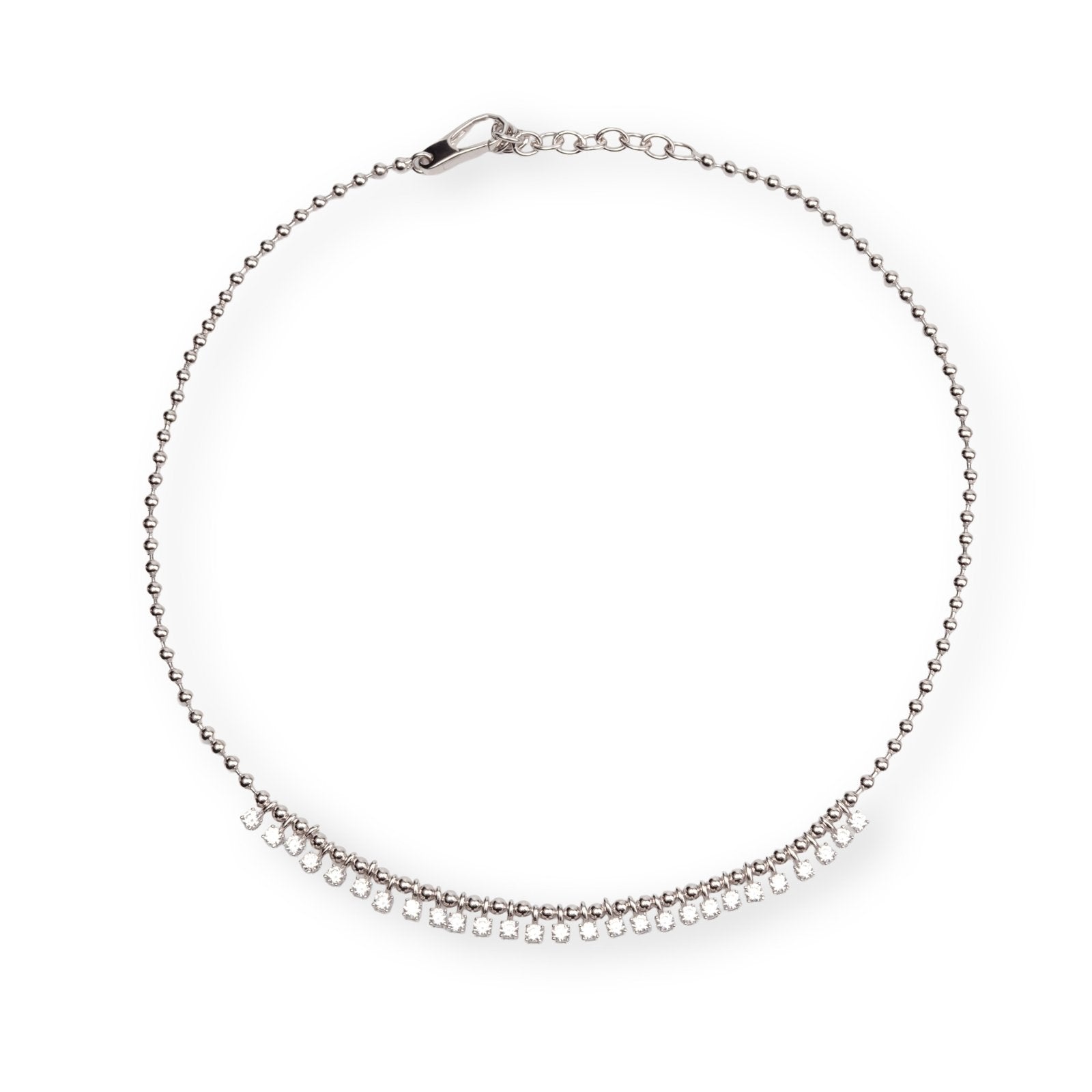 Silver Sparkling Necklace by Natkina