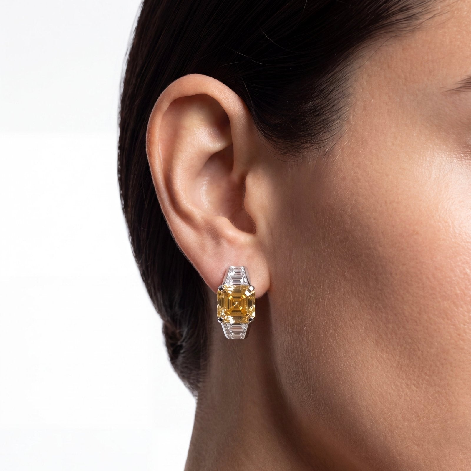 Silver Statement Clip-on Earrings by Natkina