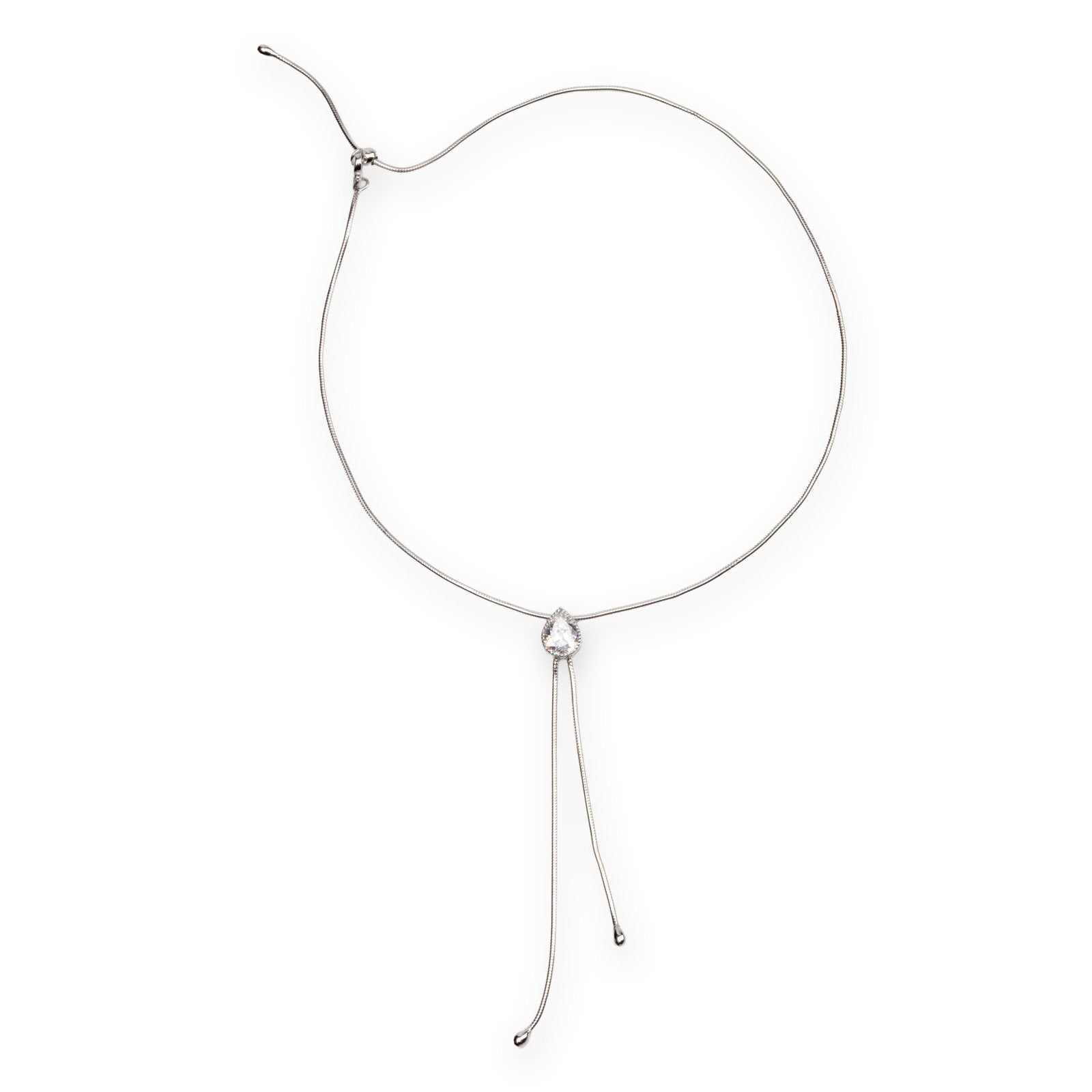 Silver Water Drop Necklace by Natkina