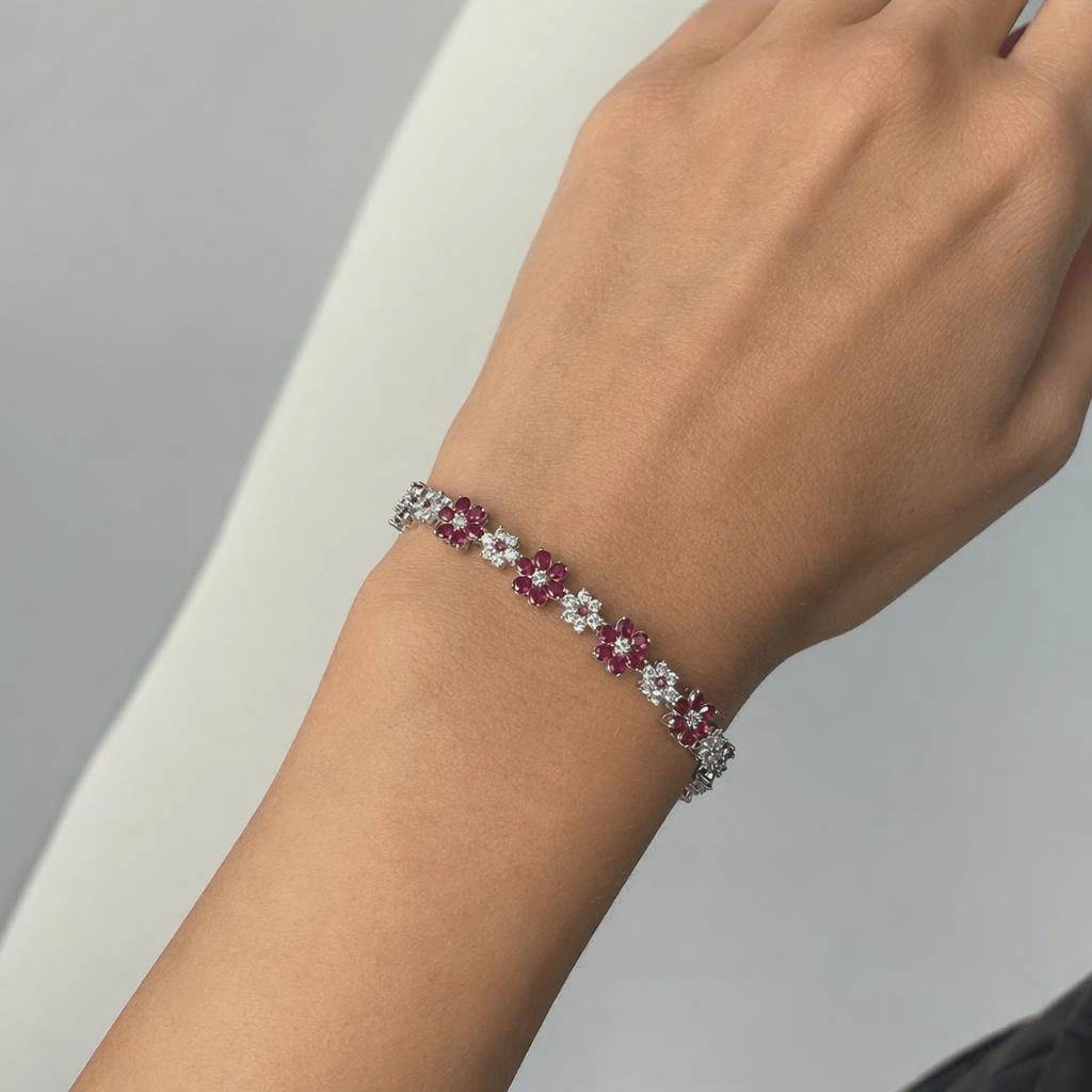 Sister Soul Flower Silver Bracelet by Natkina