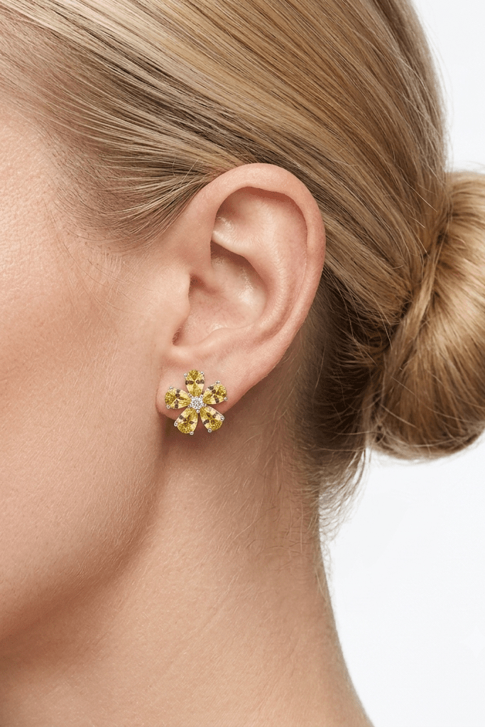 SMALL BLOOMING PETAL STUDS by Natkina