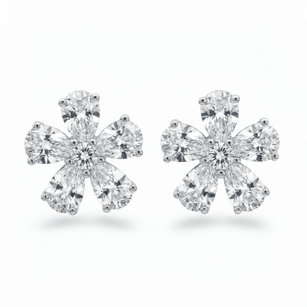 SMALL BLOOMING PETAL STUDS by Natkina
