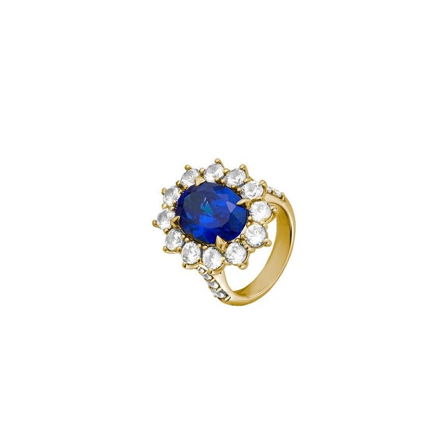 SPENCER Lab-Grown Blue Sapphire 3.00 CT Diamond Ring by Natkina