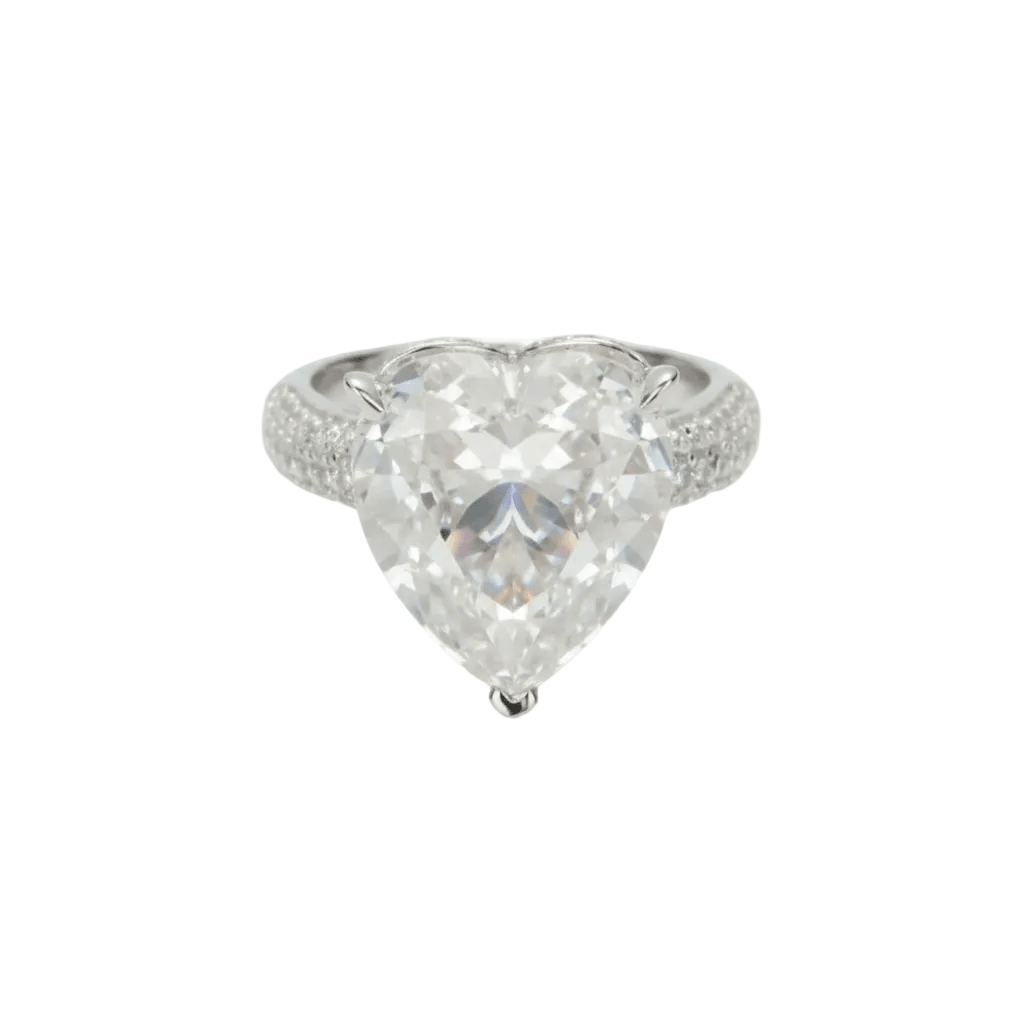 Statement Heart Silver Ring by Natkina