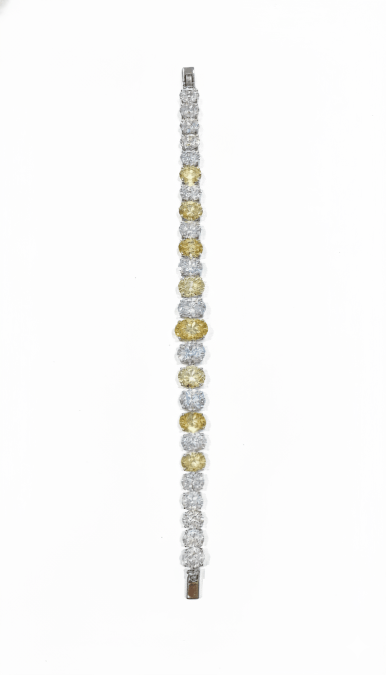 Statement Oval Tennis Bracelet by Natkina