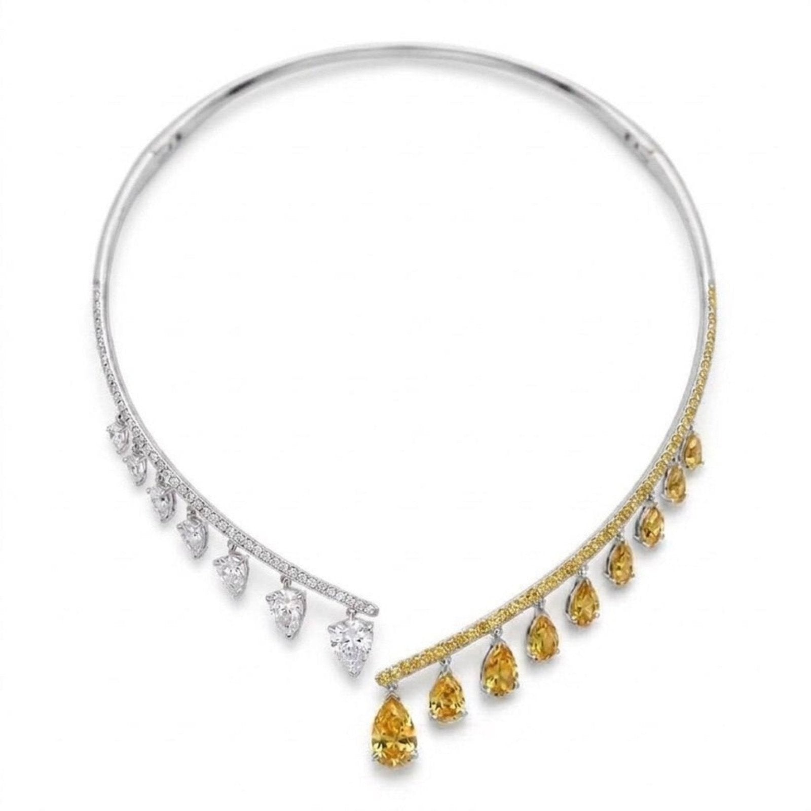 The Dual-Tone Pear-Drop Choker by Natkina