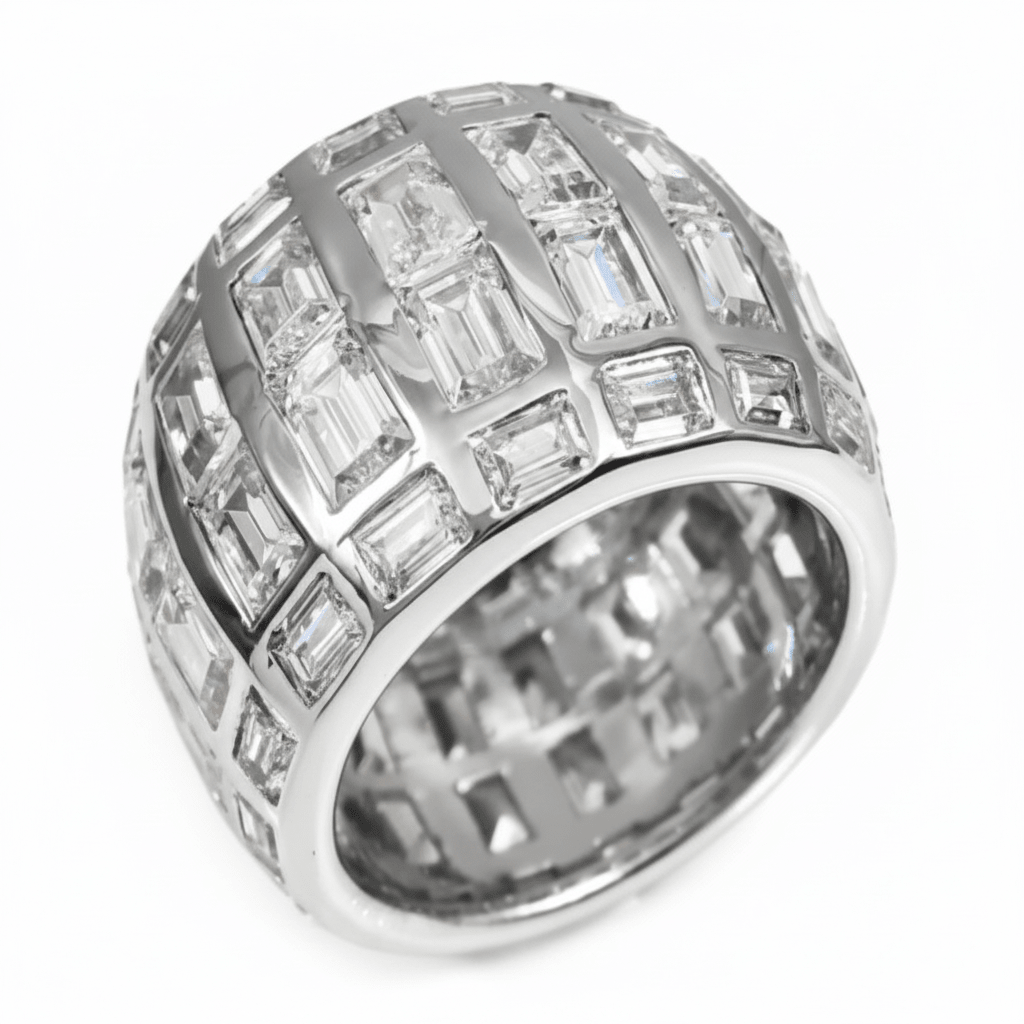 The Gilded Grid Brass Ring by Natkina