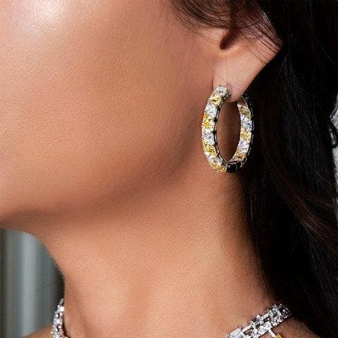 Triangle Hoop Silver Earrings by Natkina