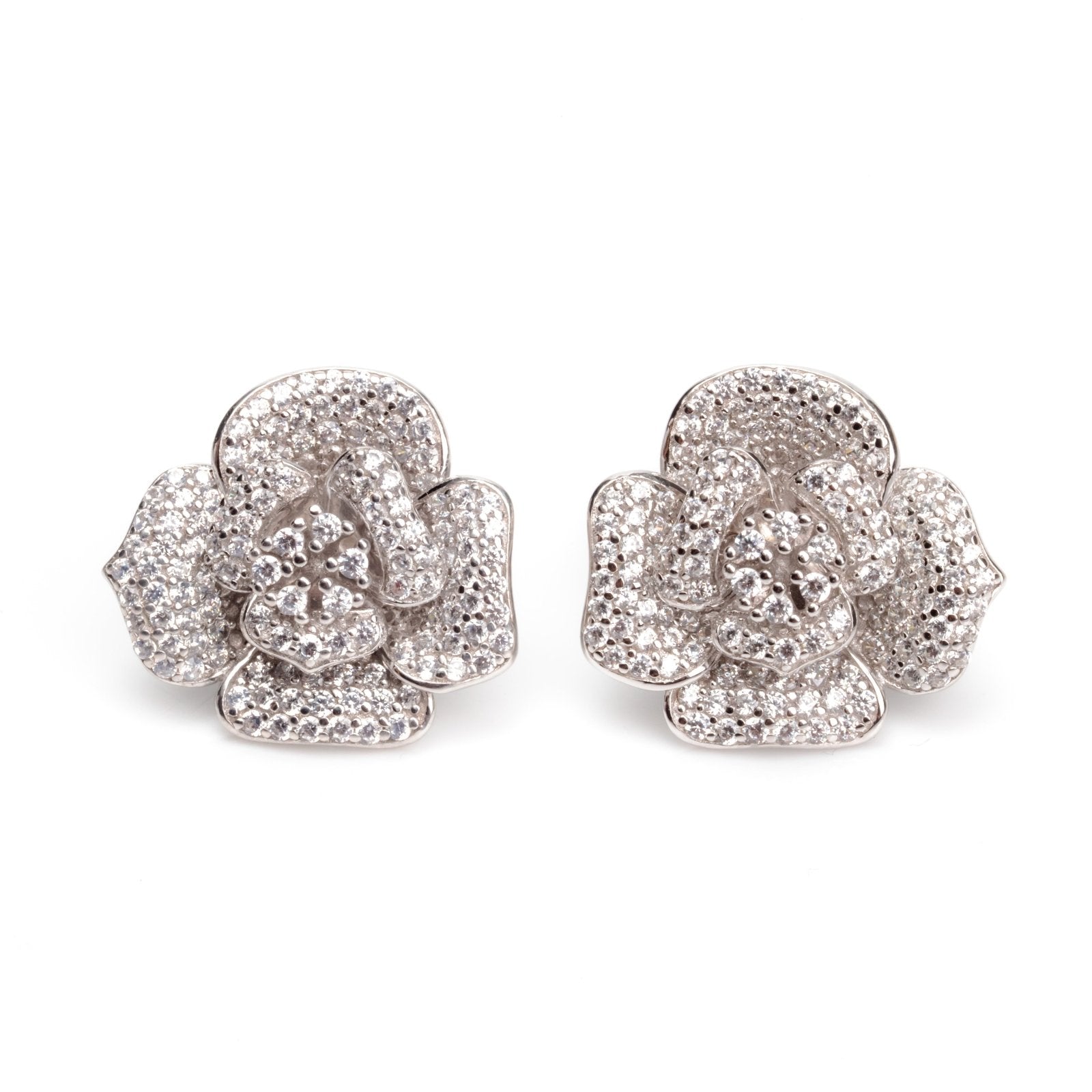 White Marigold Flower Earrings by Natkina
