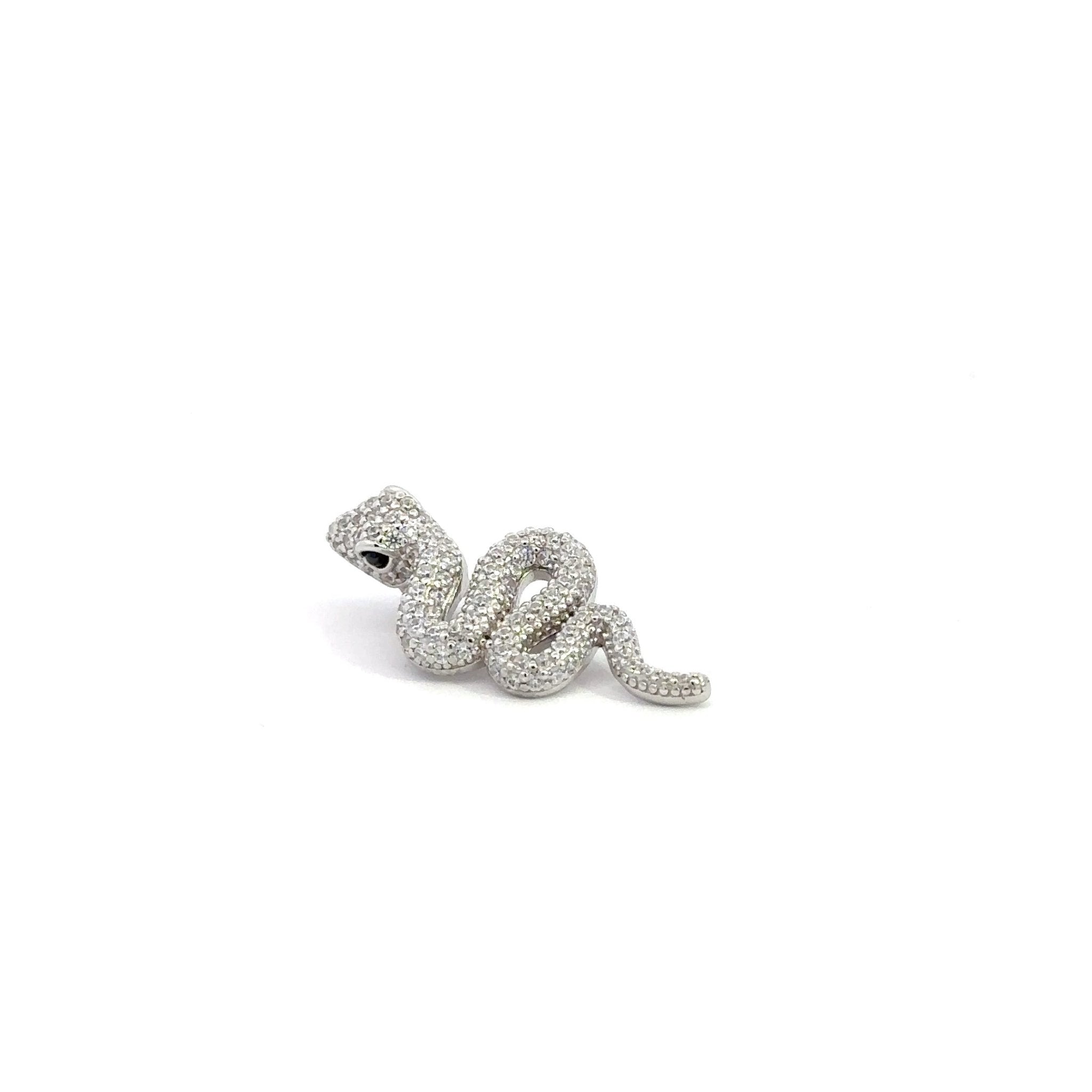 White Serpent Silver Pendant by Natkina