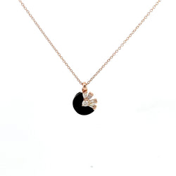 Eternelle Necklace Onyx Diamond Rose Gold