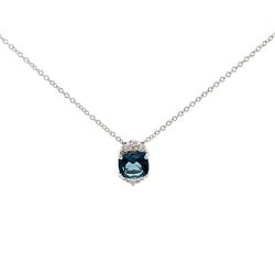 Eternelle Necklace London Blue Topaz Diamond White Gold
