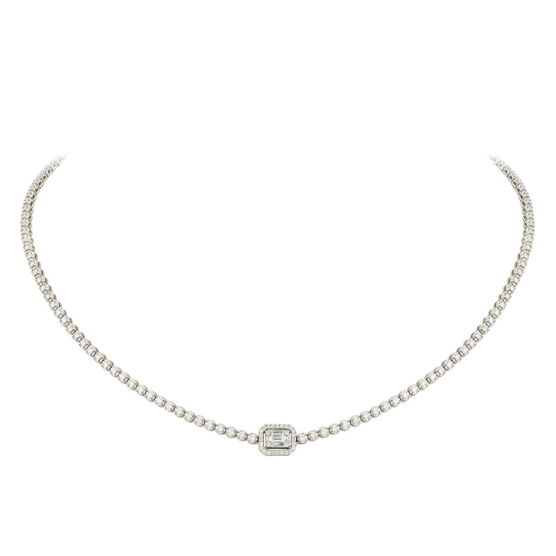 Breathtaking Diamond 18K White Gold Necklace for Her