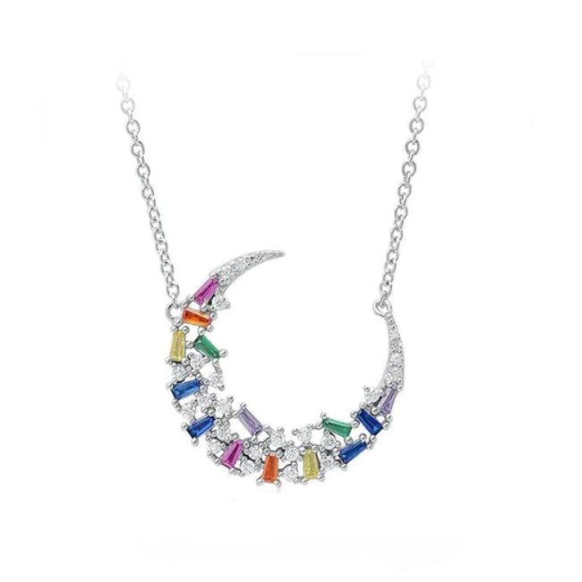 Rainbow Moon & Starburst Necklace
