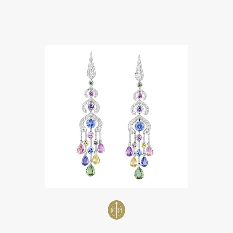 Limited Edition Fabergé Délices D’Été Diamonds and Pear Shape Sapphires Necklace