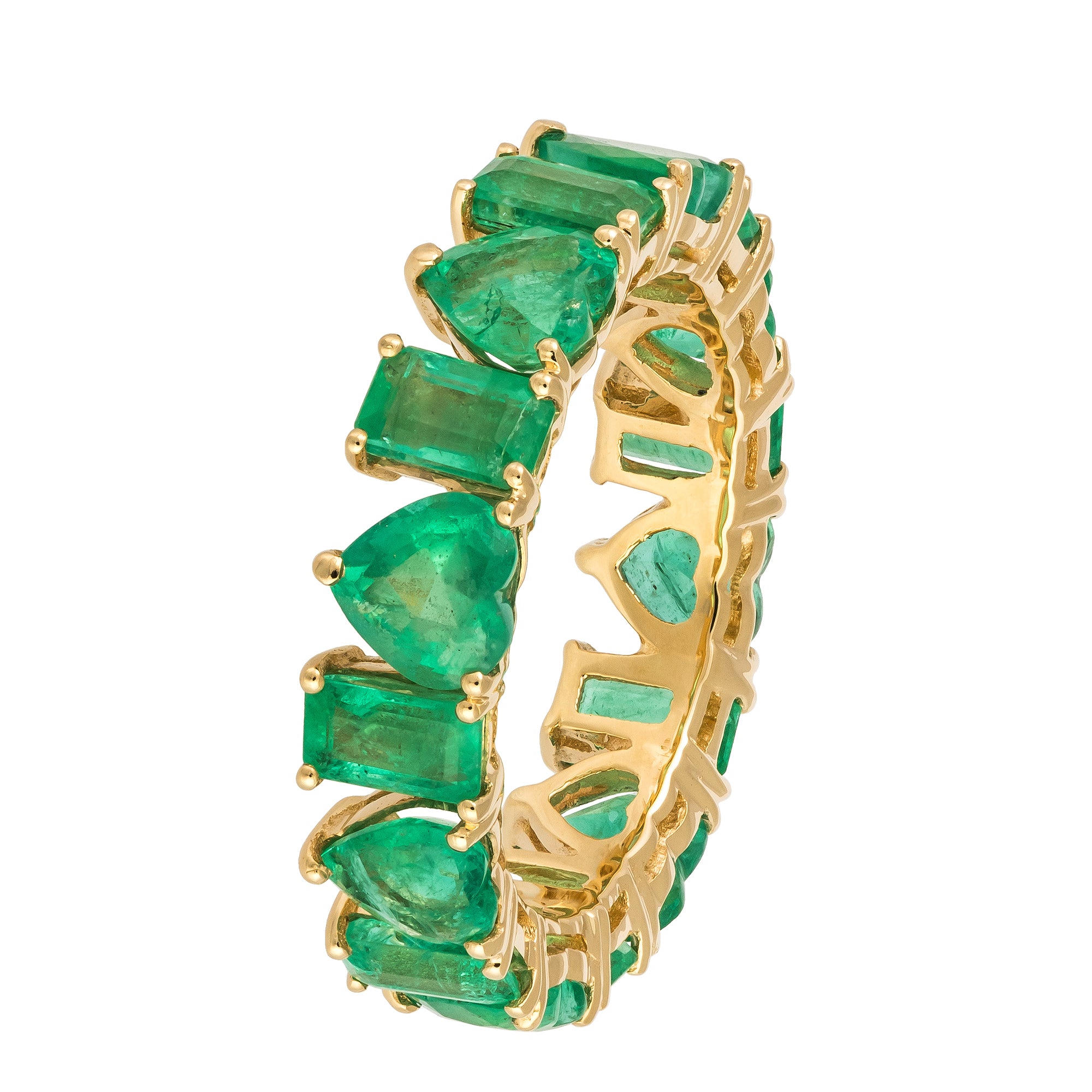 Emerald Yellow Gold 18K Ring For Her