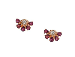 Eternelle Earrings Diamond Garnet Rose Gold