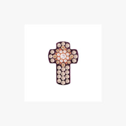 Cross Rose Gold Star Diamond Pendant - Natkina