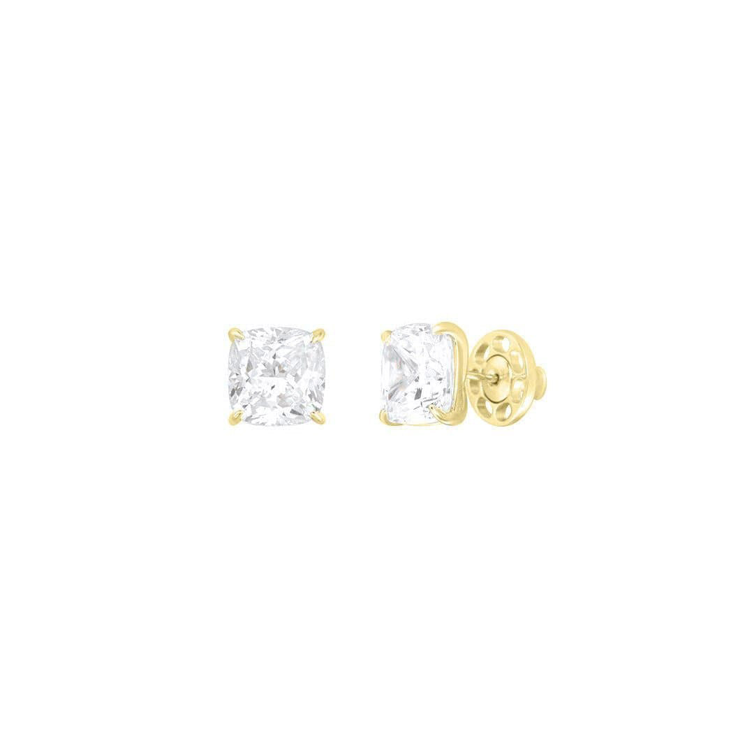 Boucles d'oreilles en argent en argent diamant classiques coupées