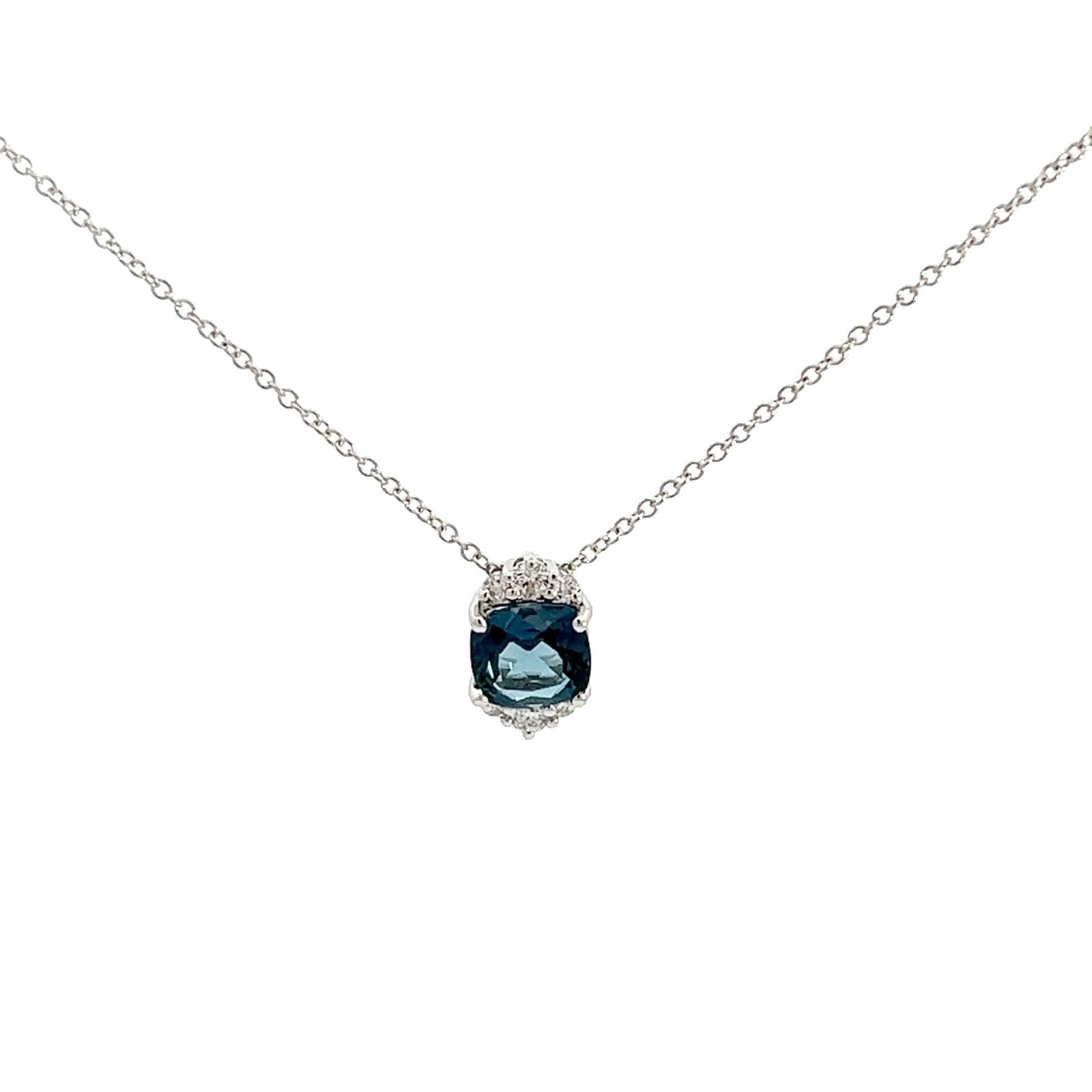 Eternelle Necklace London Blue Topaz Diamond White Gold by Natkina