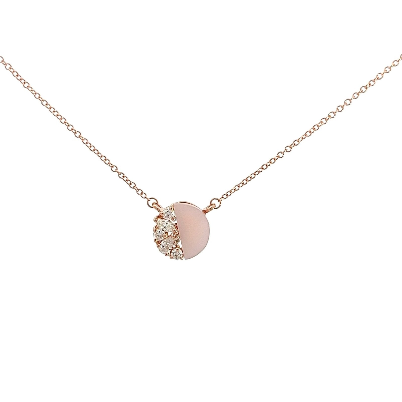 Eternelle Necklace Mother of Pearl Diamond Rose Gold by Natkina