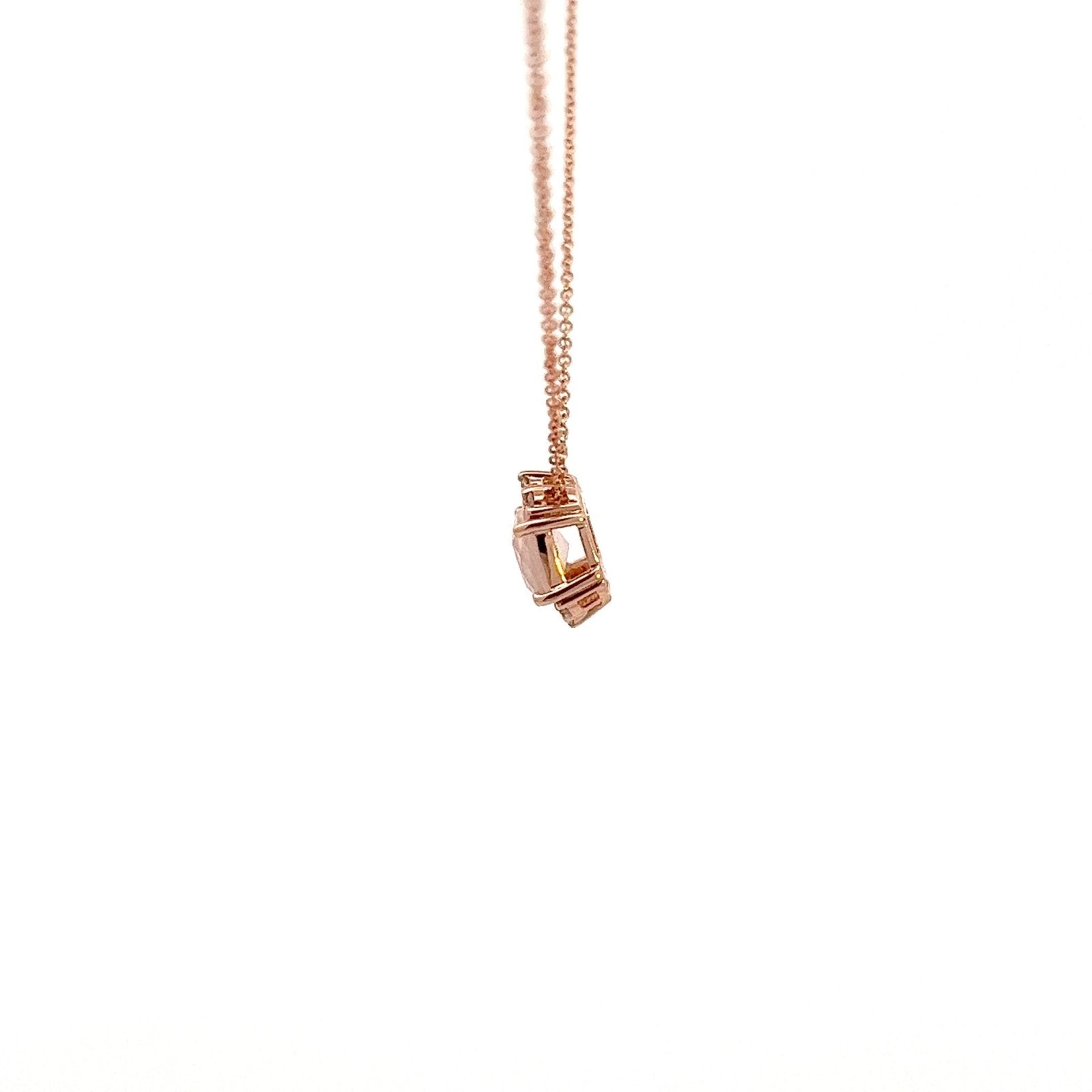 Eternelle Necklace Pink Quartz Diamond Rose Gold by Natkina