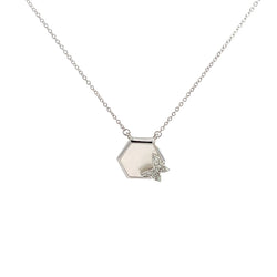 Eternelle Necklace Mother of Pearl Diamond White Gold