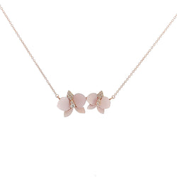 Eternelle Orchid Necklace Mother of Pearl Diamond Rose Gold