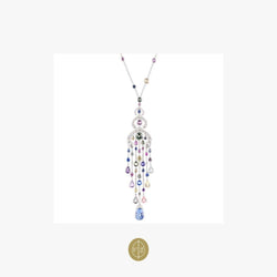 Limited Edition Fabergé Délices D’Été Diamonds and Pear Shape Sapphires Necklace - Natkina